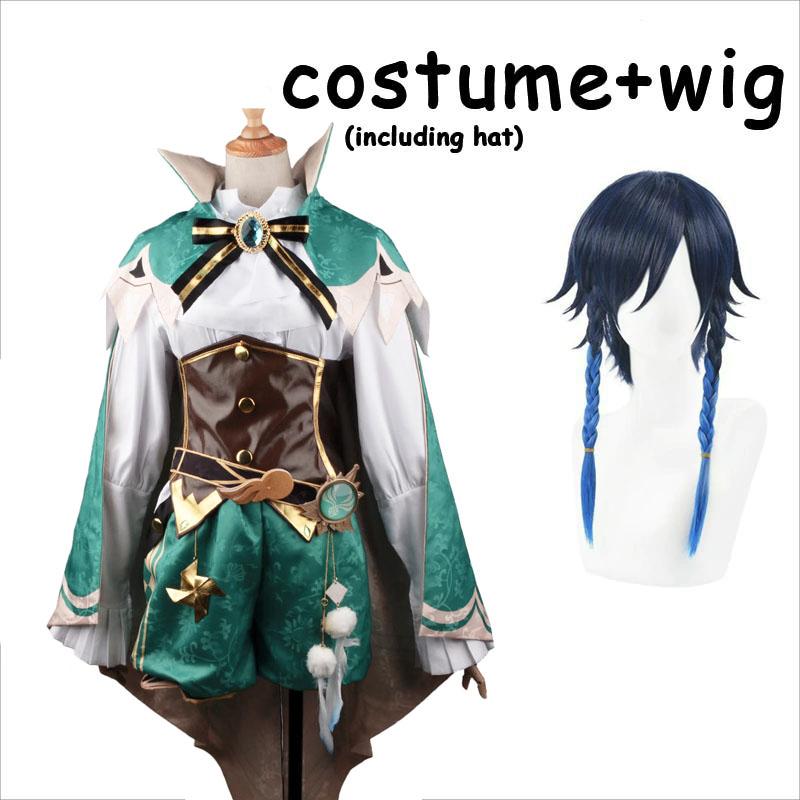 Novo venti cosplay windy wenty conjunto completo jogo terno uniforme menina traje S-XL wendy