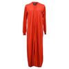 Ferragamo V Neck Long Cardigan In Orange VirgIn Wool Orange