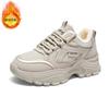 Women's Winter Sneakers With Fur Warm Sneakers for Women Shoes Black Sneakers Woman Plush Platform Leather Ladies Casual Shoes