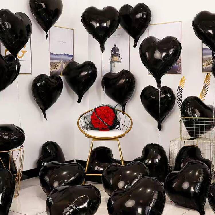 Heart-Shaped Foil Balloons for Birthday, Wedding, or Engagement Decor