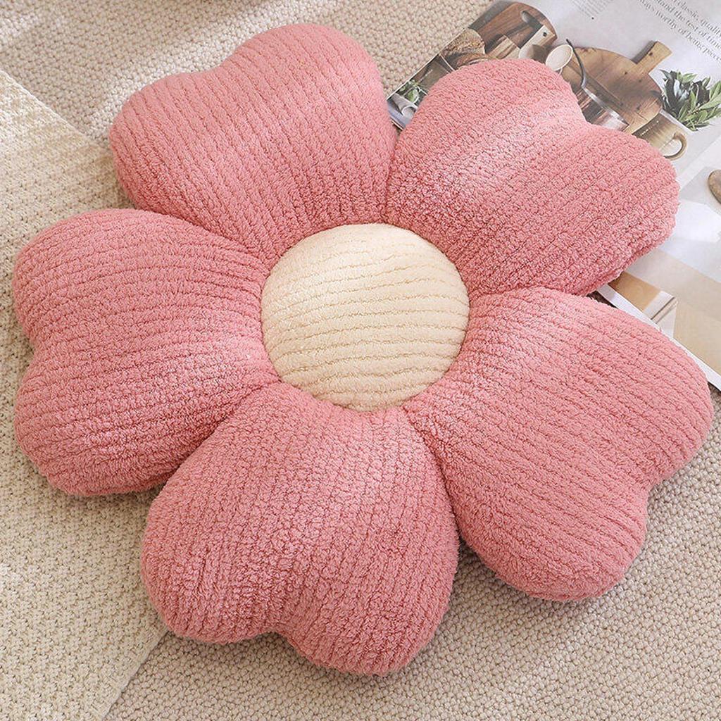 Cuddly Stuffed Flower Petal Throw Pillow Plush Decoration for Couch Living Room Bedroom Patio Valentine Housewarming Birthday