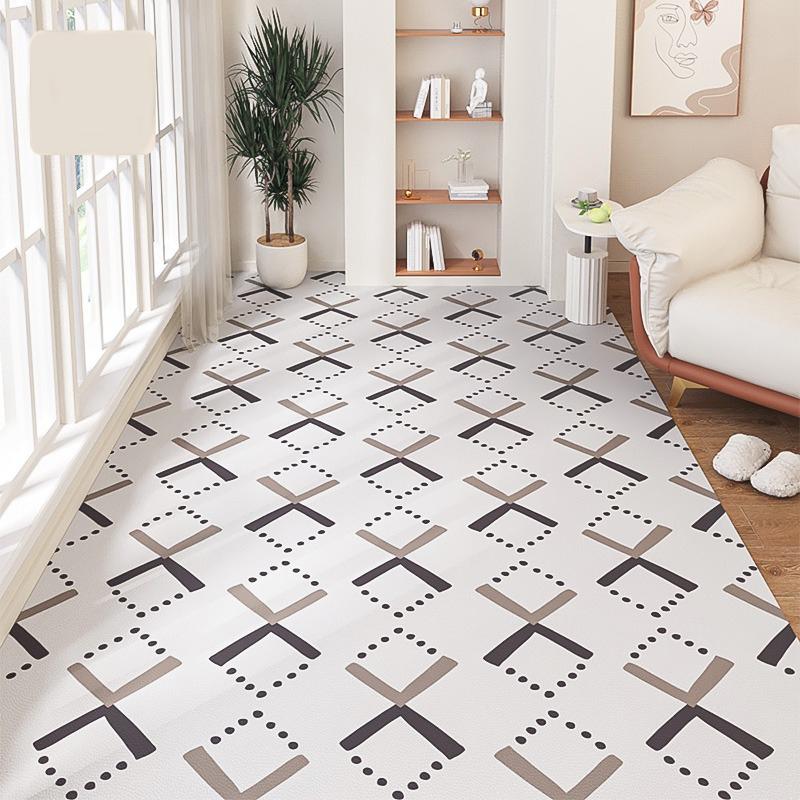 Carpet for Balcony Waterproof Floor Mat Large Pvc Leather Non-slip Foot Mats Green Pattern Classic Kitchen Home Decoration Rug