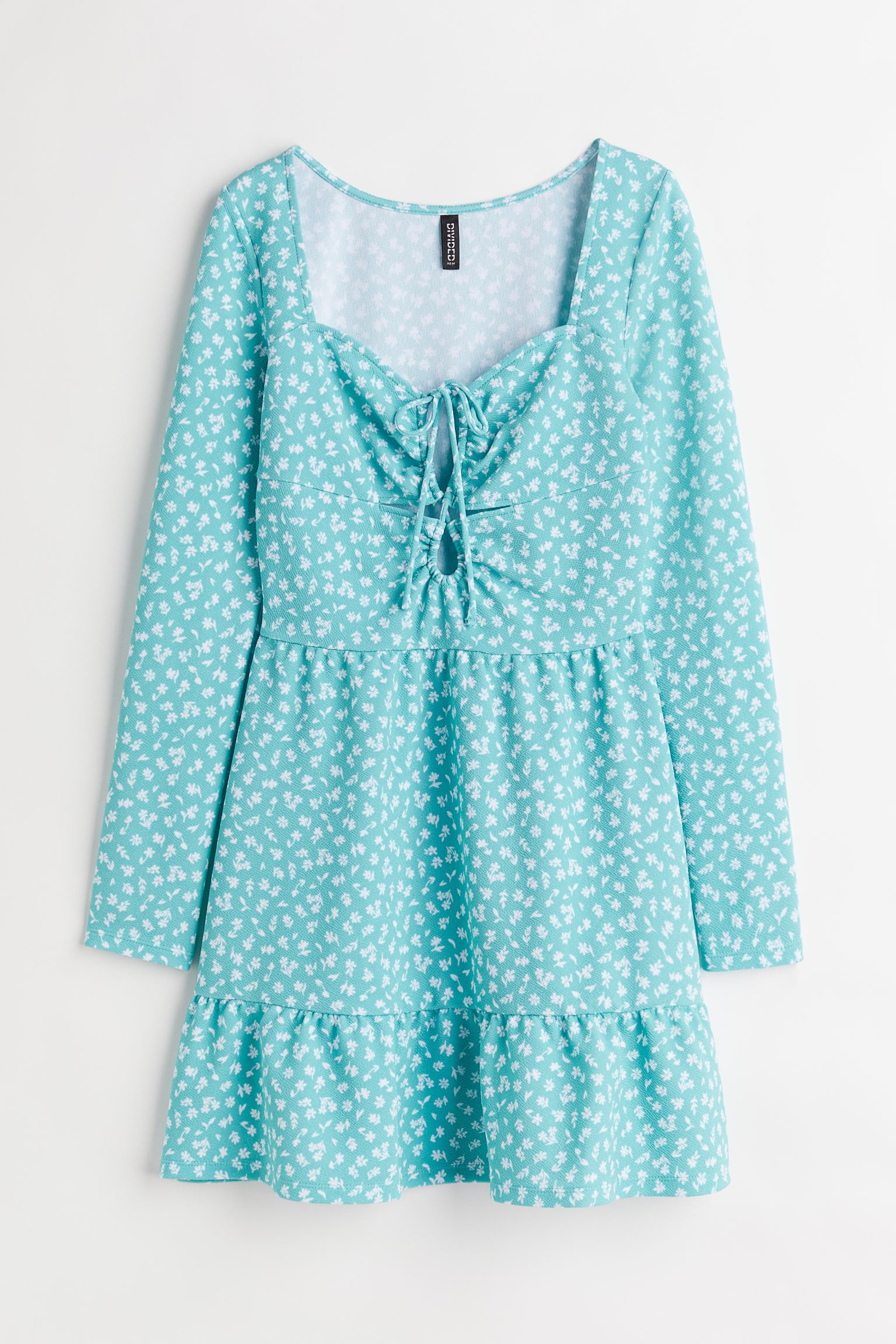

Crepe lacing-detail dress