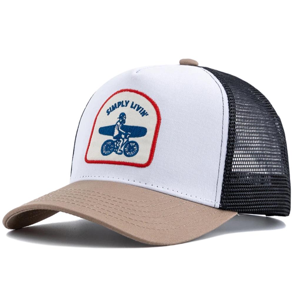 Unisex Geborduurde Trucker Pet Mesh Baseballpet Zomer Buiten Zonbescherming Trend Pet Pet Voor Mannen Vrouwen