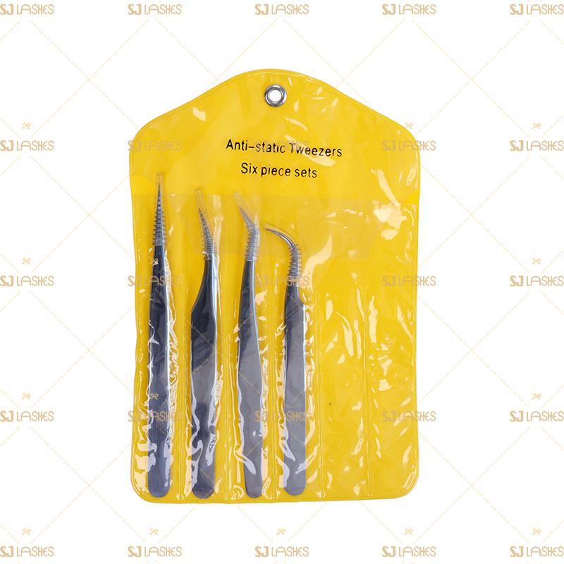 Fast Delivery Stainless Steel Lash Extensions Tweezers Premium Eyelash Tweezers for Professional Use Pointed