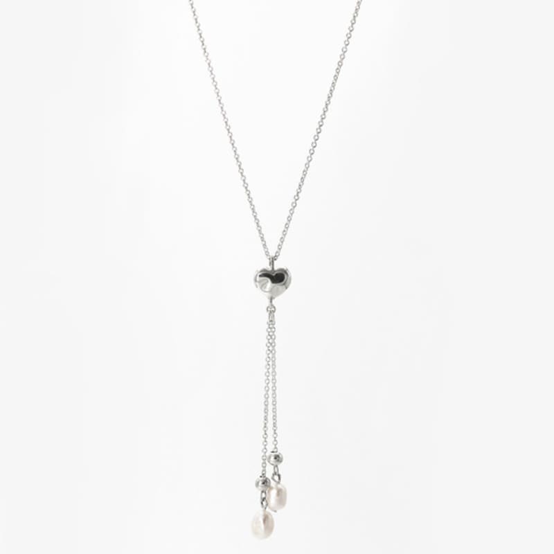 VINOOM Heart Drop Necklace (pearl)