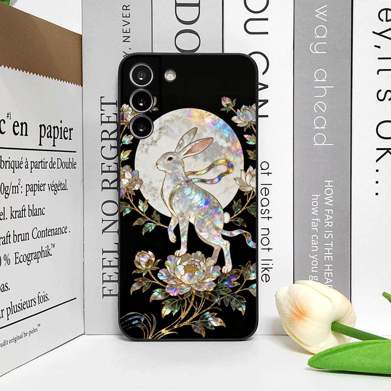 Chinese Style Cartoon Animal Marble Texture Phone Case for Samsung Galaxy S26 S25 S24+ S23 Ultra S22 Plus S20 S21 FE Soft Cover