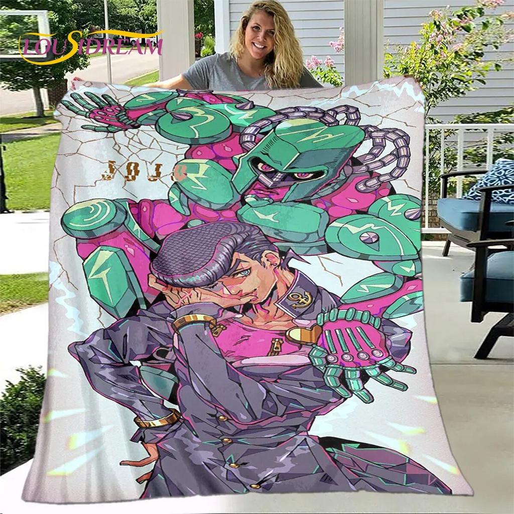 Anime Jojo's Bizarre Adventure Soft Plush Blanket,Flannel Blanket Throw Blanket for Living Room Bedroom Bed Sofa Picnic Cover