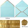 Einfarbiges Kuvert mit gebügeltem Goldrand, Kartengröße 5 * 7 Zoll, Farbiges Kuvert, Grußkarte, Einladungskarte, Dankeskarte