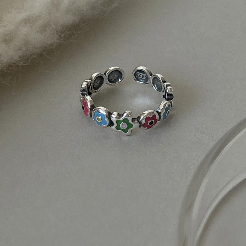 Adjustable Open Unique Ring With Multicolored Zircon Stones Perfect For Stylish Women Accessories