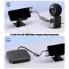 4K Video Capturing Card Type C+USB to HDTV Video Grabber Recorder for Game Camcorder Camera Recording Live Streaming