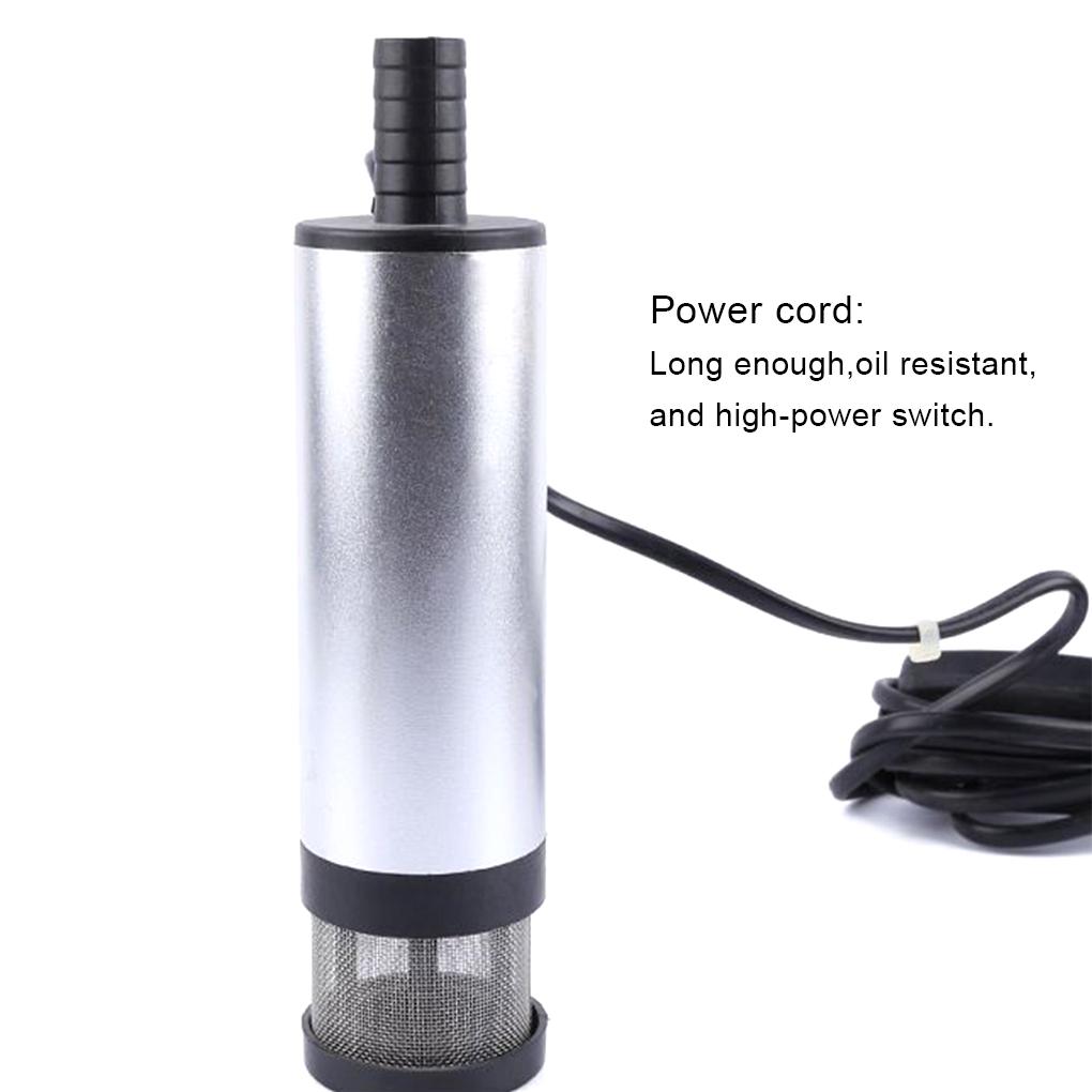 Electric Submersible Pump Stainless Steel Fuel Transfer-pump Portable Oil Suction Pumps with External Filter for Oil