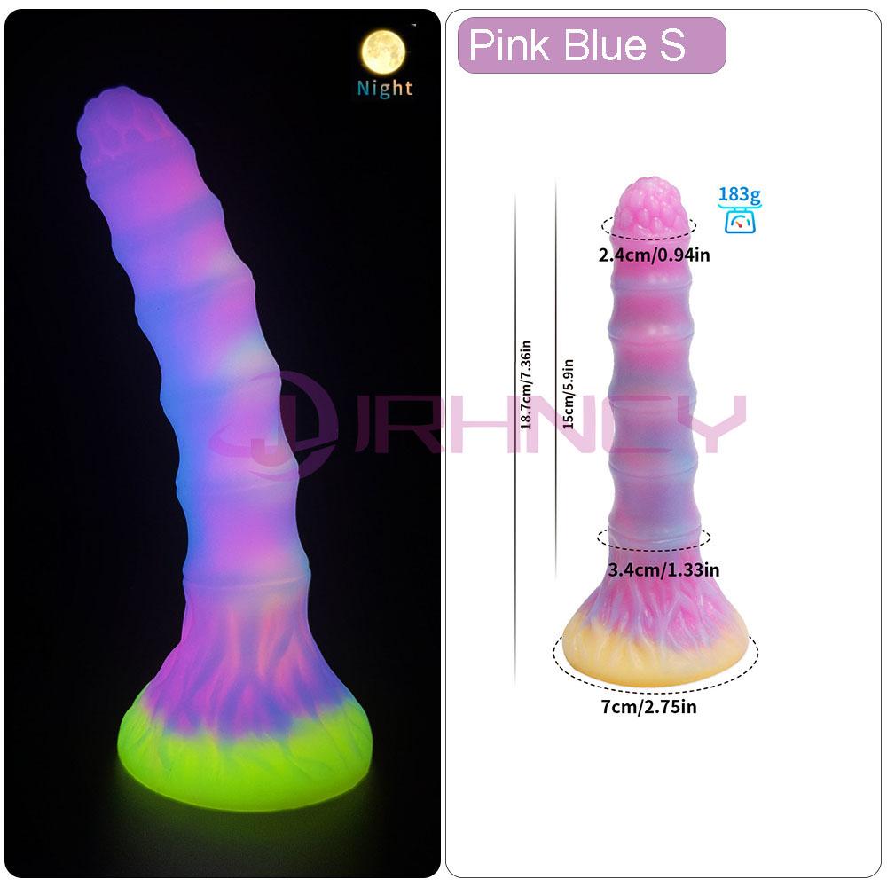 Luminous Anal Sex Toy S/M/L Anal Plug Bamboo Joint Soft Small Butt Plug Sex Toy for Women Men Prostate Massage Silicone Buttplug