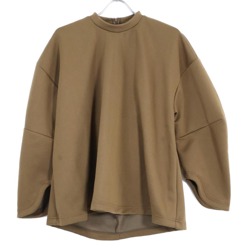 ENFOLD 23Stainless Steel Olive Brown Cotton Blend VASE PULLOVER/Sweat Pullover tops 38 BrownUsed