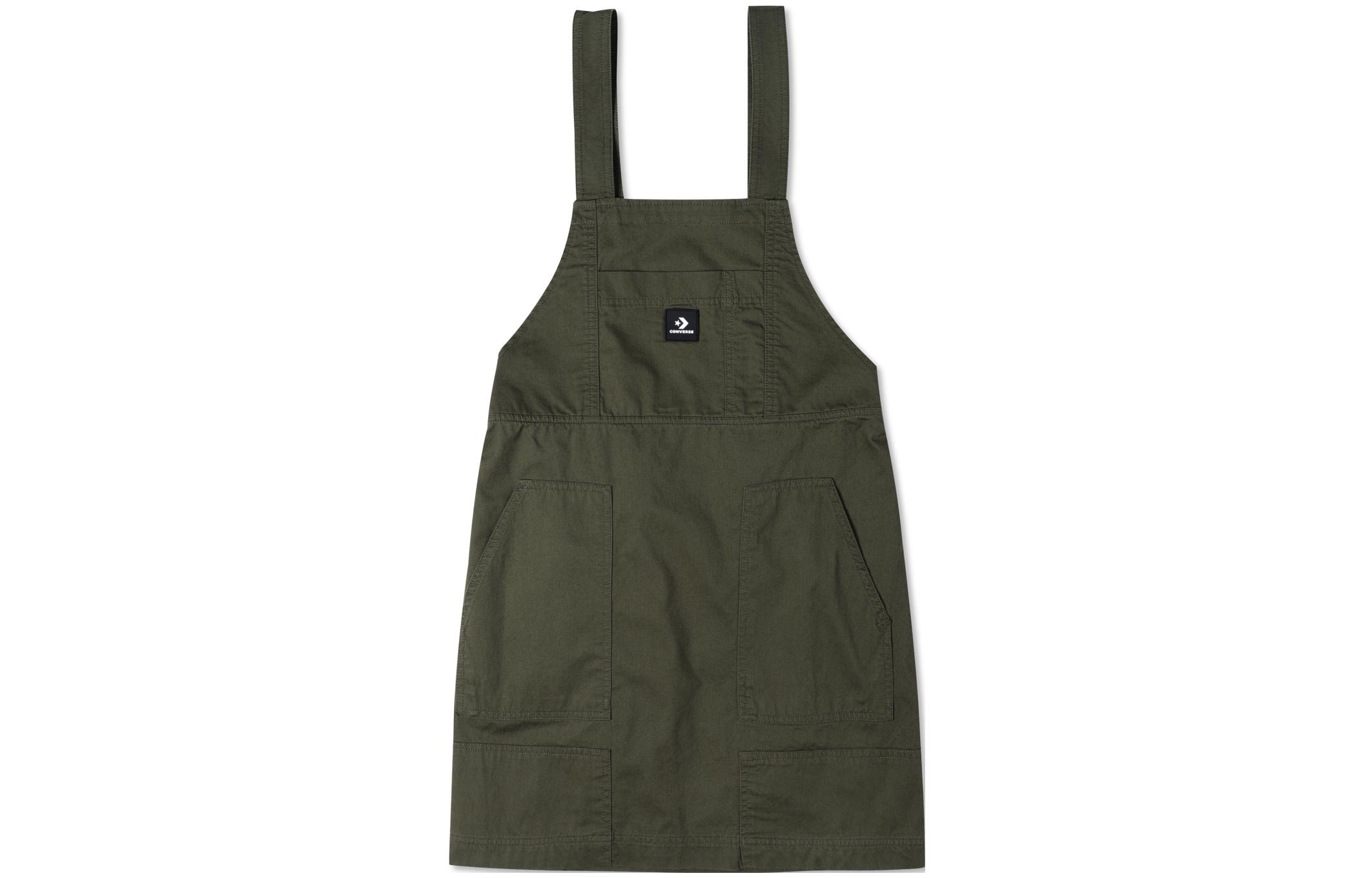 Converse APRON WOVEN Sleeveless Dress Women s Army Green 10023203-A01 XXXL