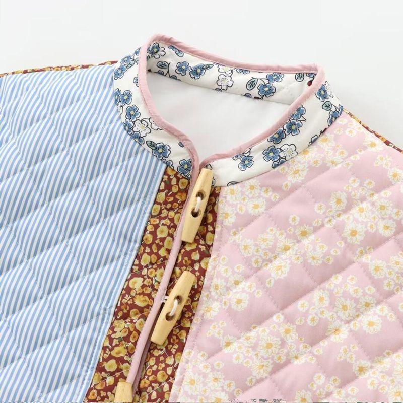 Kaslead New Arrival Women's Clothing Fashion Style Stylish Simple and Versatile Casual Positioning Patchwork Cotton-Padded Jacket