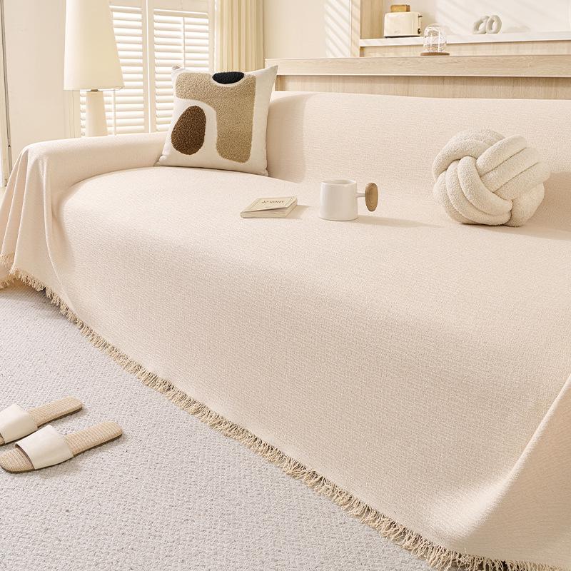 High-Density, Anti-Scratch, Pure Color Sofa Cover Blanket - Thickened, Non-Slip Protection