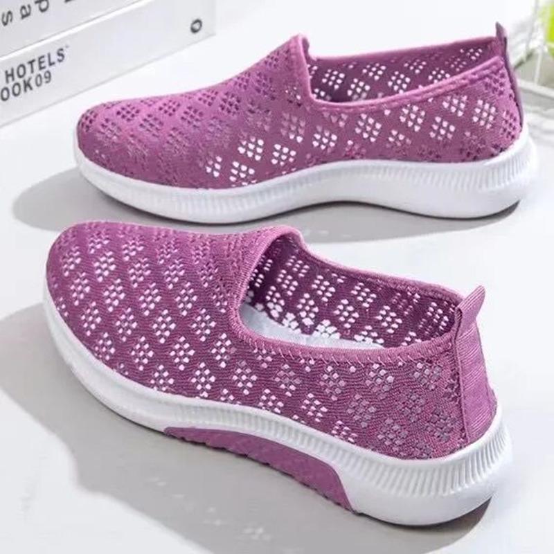 2023 Women's Breathable Mesh Running Shoes - Lightweight White Sneakers for Summer