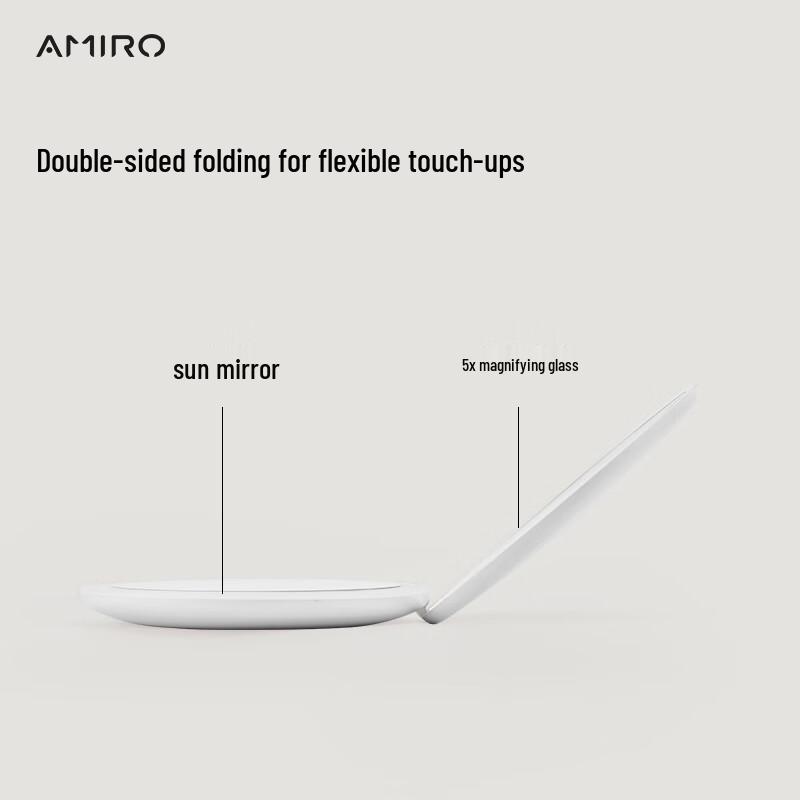 AMIRO Portable LED Lighted 5X Magnifying Makeup Mirror CN Plug (adapter Included)