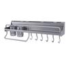 Kitchen Wall Mount Utensil Rack Aluminum Alloy Spice Storage Shelf Wall Hanging Organizer with Dual