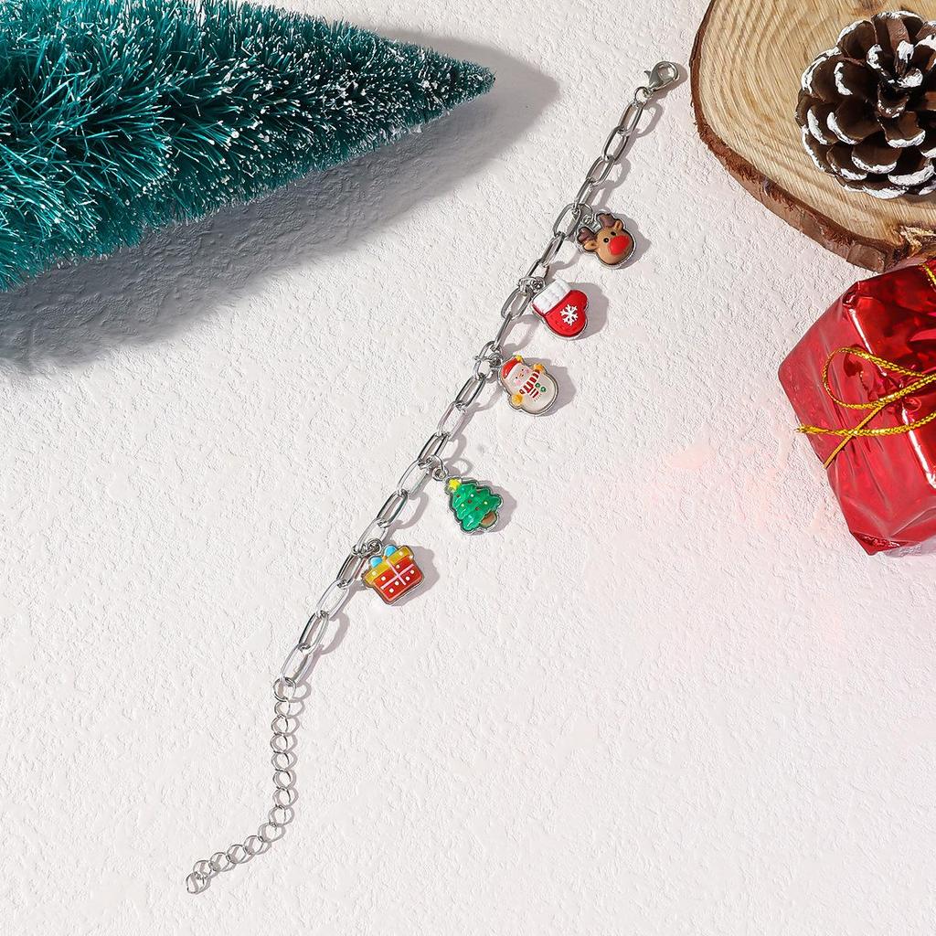 Cross-border European & American Halloween Christmas Snowman Pendant Bracelet