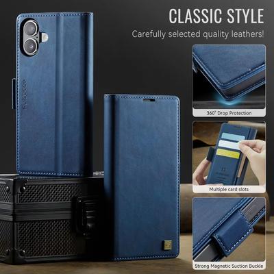 Étui de téléphone magnétique à rabat portefeuille pour iPhone 16 Pro Max 15 14 Plus 13 12 11 Blocage RFID Rétro Cuir PU Fente pour cartes Couverture