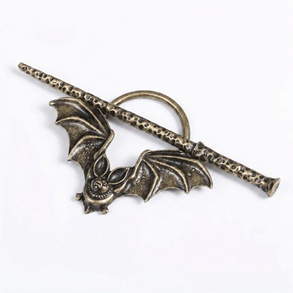 Metal Bat Hair Bun Flexible Gothic Hairpin Halloween Bat Disk Hairpin Party Accessories