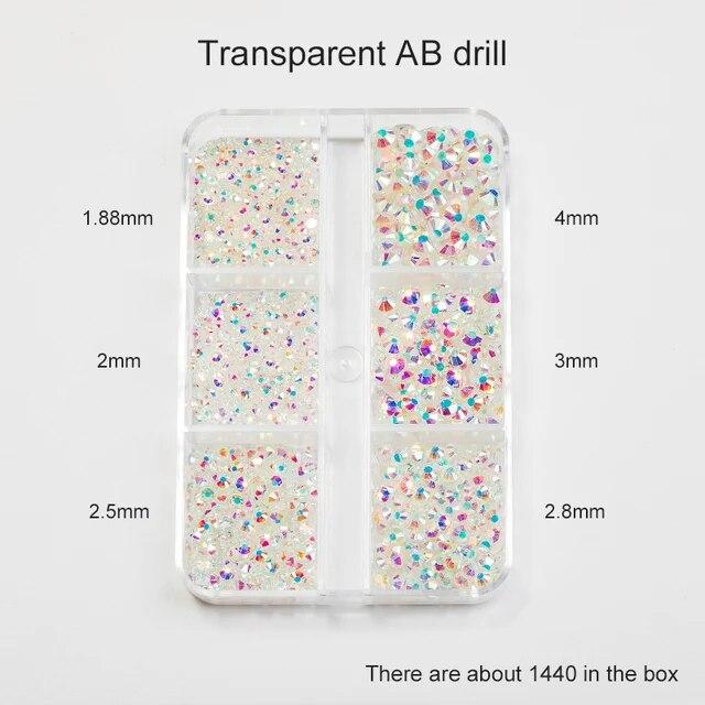 

1 коробка смешанных размеров ss6-ss20 стекло без горячей фиксации стразы с плоской задней частью хрустальный камень стразы блестят бриллианты для ногтей для одежды «сделай сам»