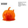 Holiday Atmosphere Tabletop Display 3D Printed Pumpkin House Ornament for Halloween, Miniature Fairy Tale Cabin Creative Halloween Party