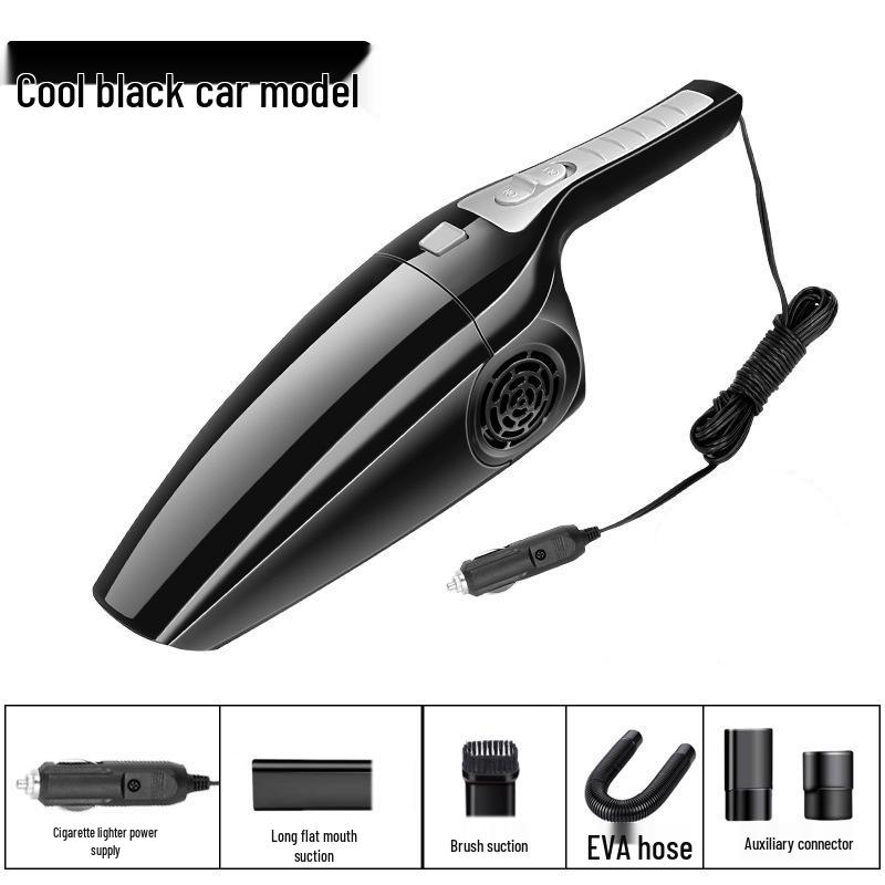 120W High-Power Car Vacuum Cleaner - Wet & Dry Use with Strong Suction and HEPA Filter