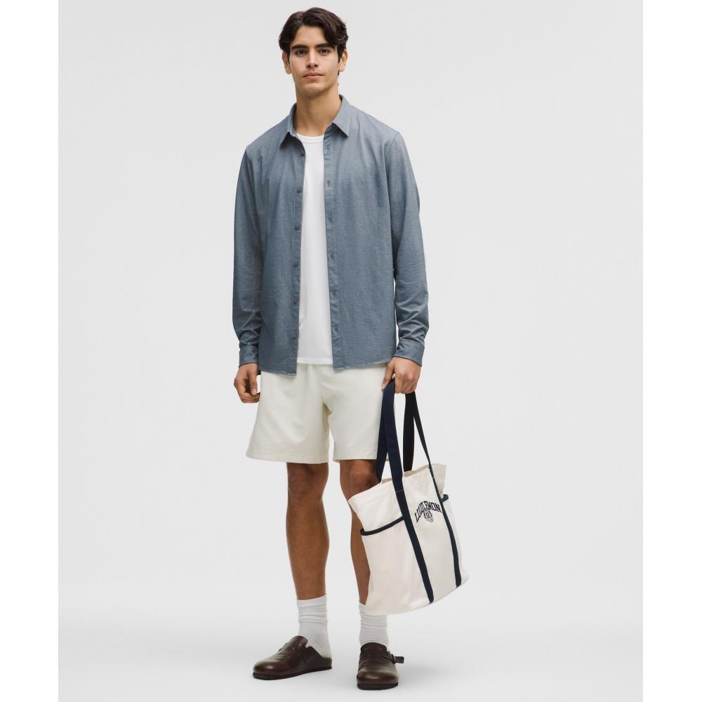 Lululemon Commission Long Sleeve Shirt Enzyme Dye Grey Oasis