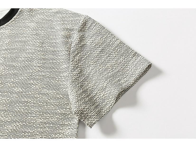 Trendy Summer Breathable Knit Crew Neck T-shirt, Regular Fit, Five-Sleeve, Stylish Daily Wear