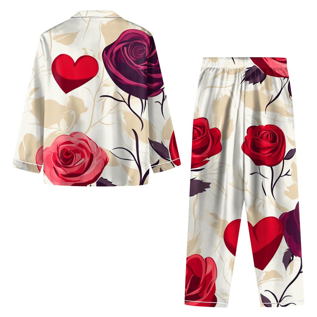 Ladies' Long Sleeved Long Pants Casual Home Set