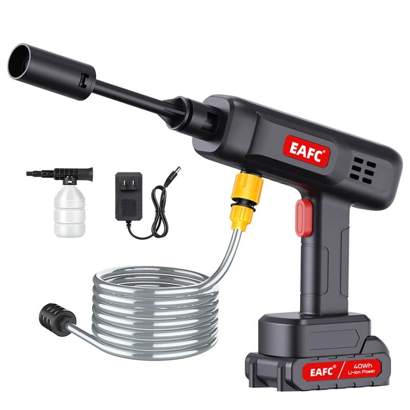 

21 В 60 бар беспроводной пистолет-распылитель высокого давления для мойки автомобиля, портативный генератор пены для мойки высокого давления, для уборки дома и сада Battery Powered