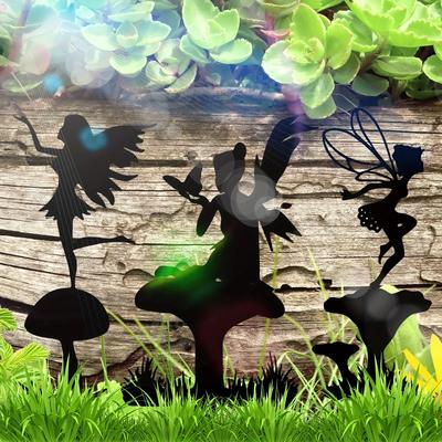 1 statua rustica in metallo raffigurante una fata da giardino, perfetta come decorazione per esterni e per giardini e feste in giardino!