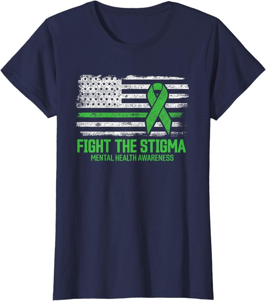 Mental Health Awareness Fight The Stigma Mental Ladies  Crewneck T-Shirt Unisex T-Shirt S