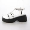 [EVOL] T-Strap Square Platform Sandals