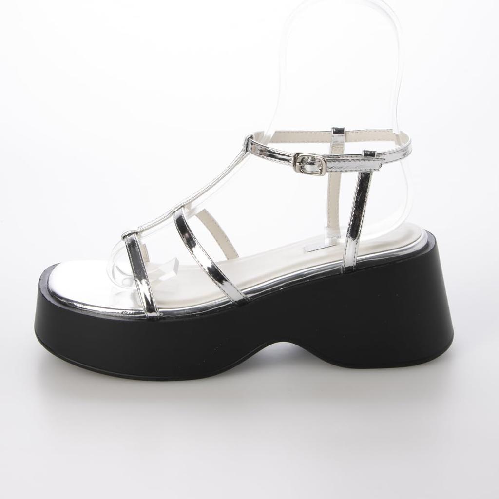 [EVOL] T-Strap Square Platform Sandals