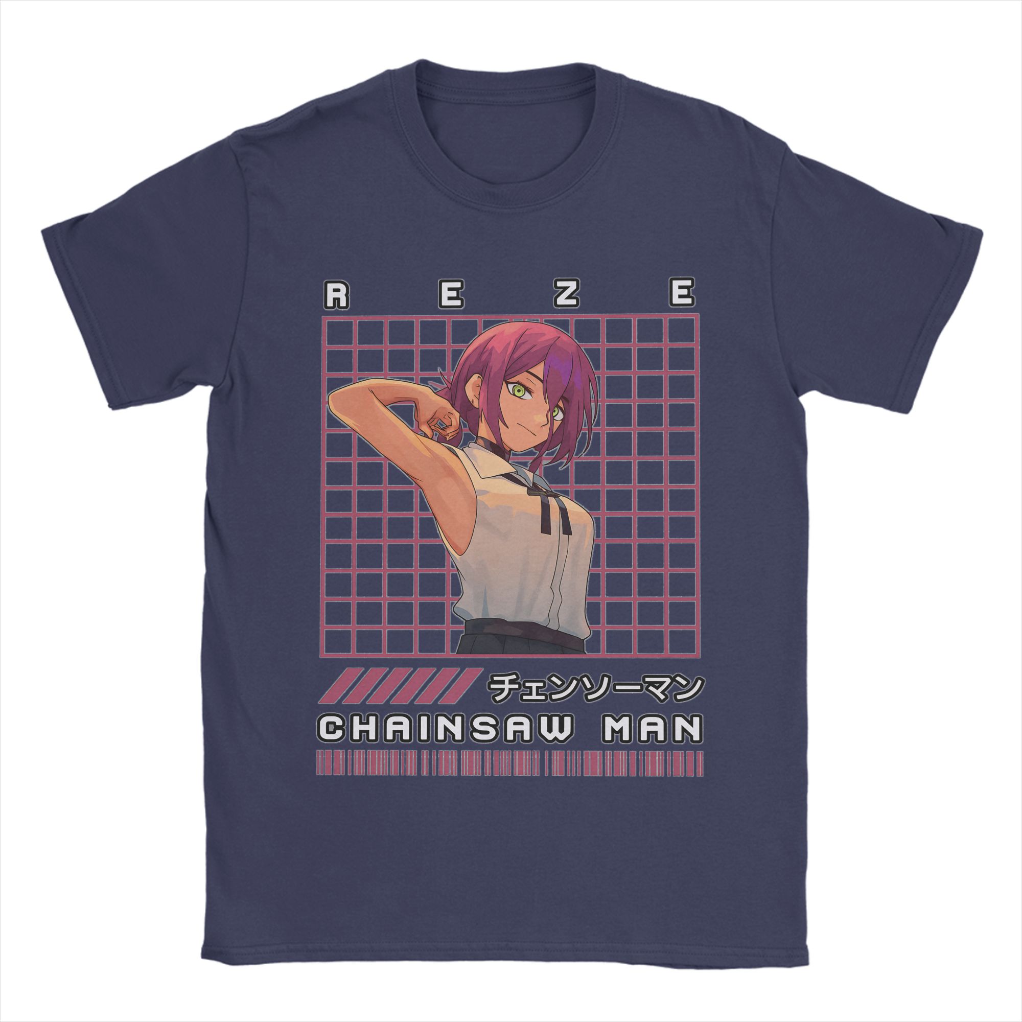 

Makima Reze T-Shirts for Men Vintage Cotton Tees Crew Neck Short Sleeve T Shirts Party Clothes 4XL
