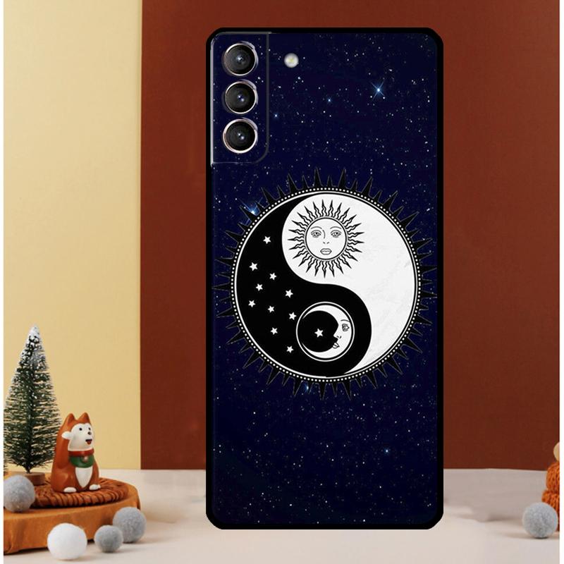 SUN AND MOON Mystic Zodiac Case For Samsung Galaxy S23 S24 Ultra S8 S9 S10 S22 Plus Note 10 20 Ultra S20 S21 FE Cover