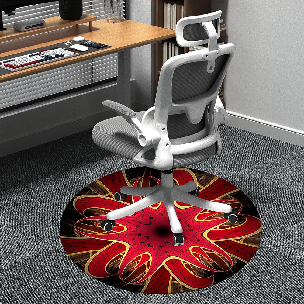 

1pc Abstract Artwork Chair Carpet for Office Non-Slip, Machine Washable Rug for Office - Holiday DecorMachine Made yy251029073 80cm by 80cm