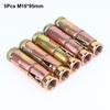 10 Piezas Manga Única Resistente Anclaje de Tornillo de Expansión de Tres Piezas M6 M8 M10 M12 para Hormigón