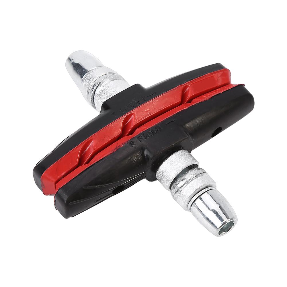 1 Pair   Cycling Mountain Bike V Brake Holder Pads Shoes Rubber Blocks(Red)