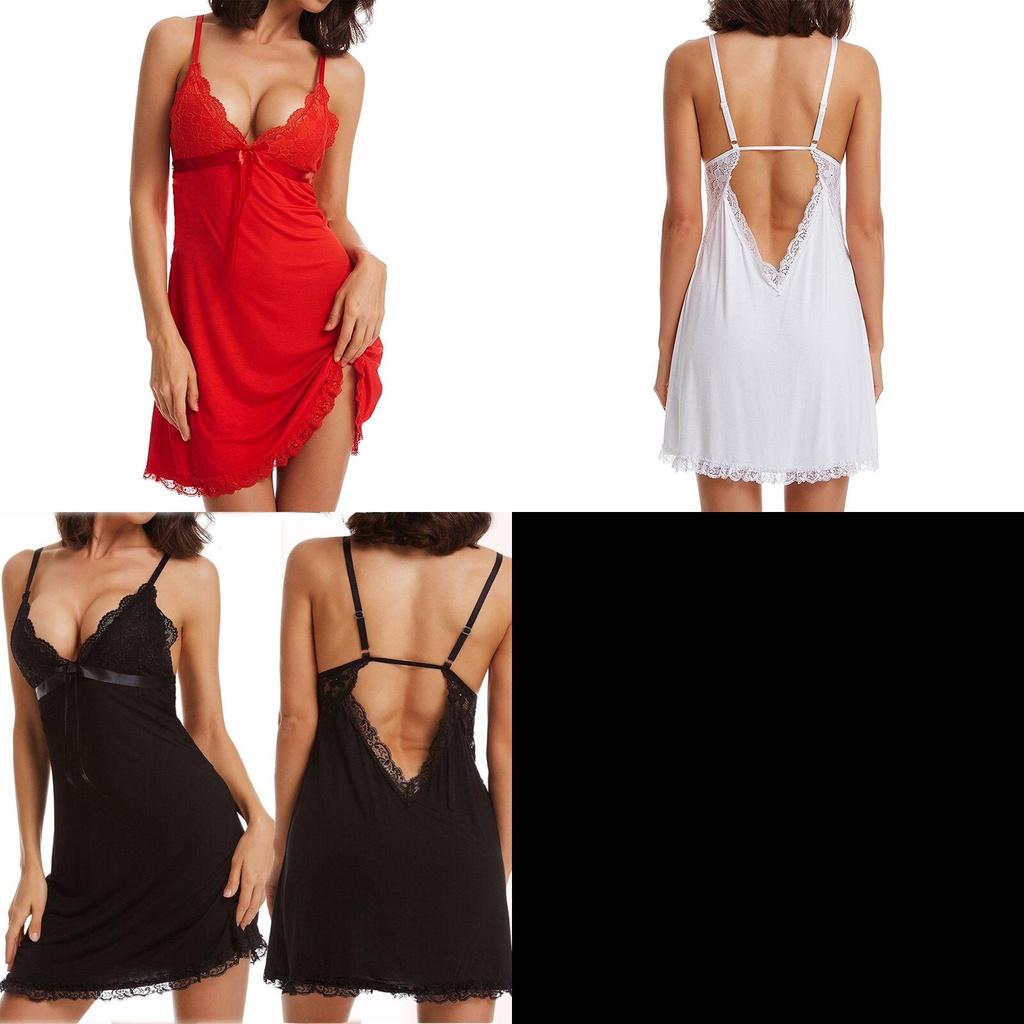 Elegant Sexy Ladies Lingerie Sleepwear Set Featuring Lace Decoration And Thong