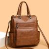Retro Leather Backpacks for Women Daily Travel Backpacks Suitable for Use Commuting Multiple Ways of Carrying Handbag Casual Shoulder Bag