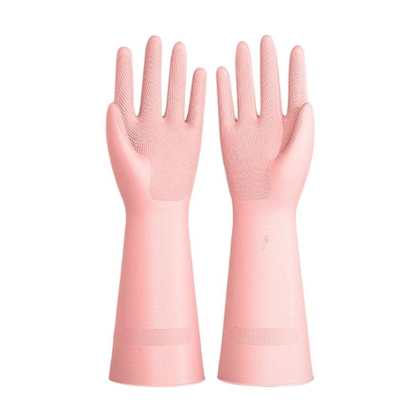 

Extra Thick Food Grade Kitchen Gloves Nontoxic Waterproof Nitrile Gloves For Washing Dishes And Household Cleaning