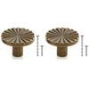 2PCS Cabinet Door Handles Zinc Alloy with Screws Retro Style Hardware for Drawers Wardrobes and Dressers Strong and Reliable