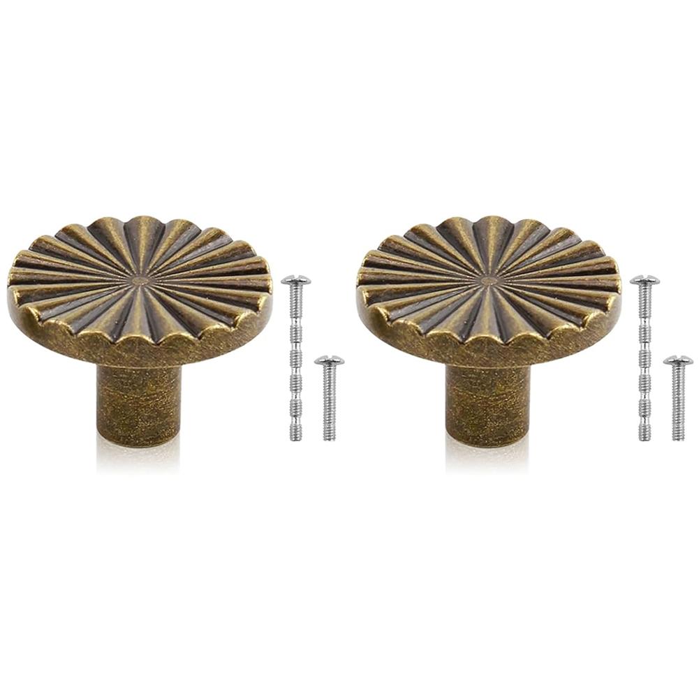 2PCS Cabinet Door Handles Zinc Alloy with Screws Retro Style Hardware for Drawers Wardrobes and Dressers Strong and Reliable