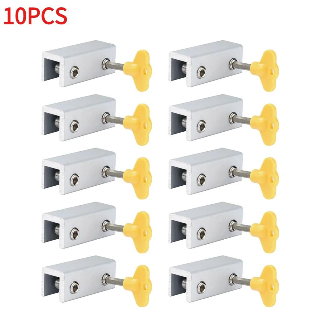 1-10PCS Adjustable Window Lock Stopper Safety Locks Restrictor for Baby Kids Non Punch Sliding Door Window Limit Lock Hardware