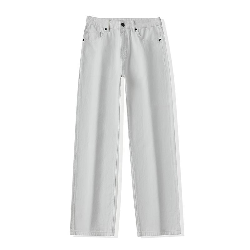 Jeans Men's Solid Color Large Size Versatile Japanese Casual Straight Pants